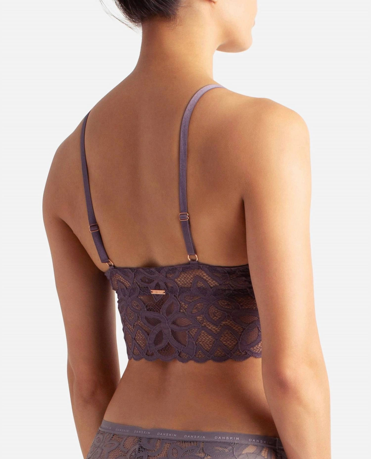 2-Pack Longline Lace Bralette In Night Mauve And Washed Silk