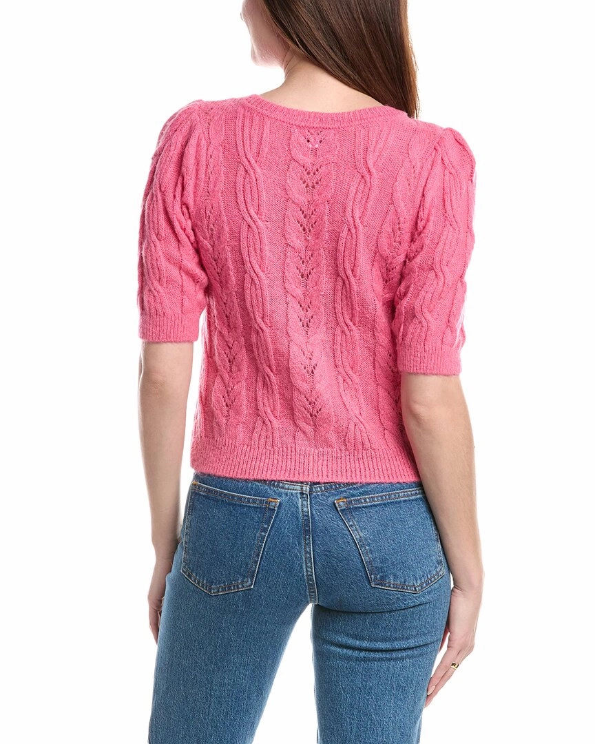 525 America Puff Sleeve Wool-Blend Cardigan