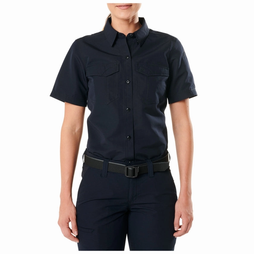 5.11 Womens Fast-Tac Short Sleeve Button Down Polo Shirt