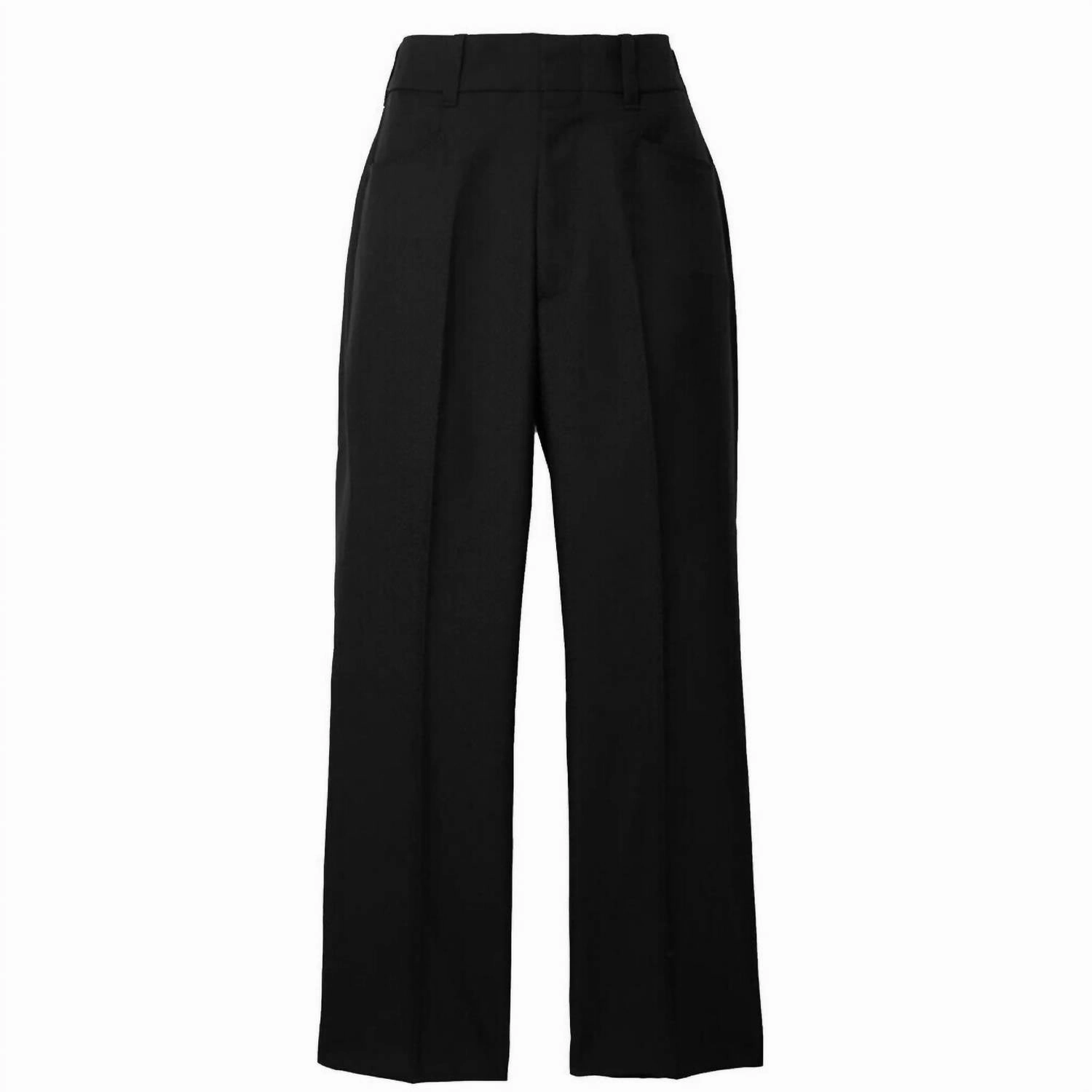 70S Twill Wide Leg Pant In Black