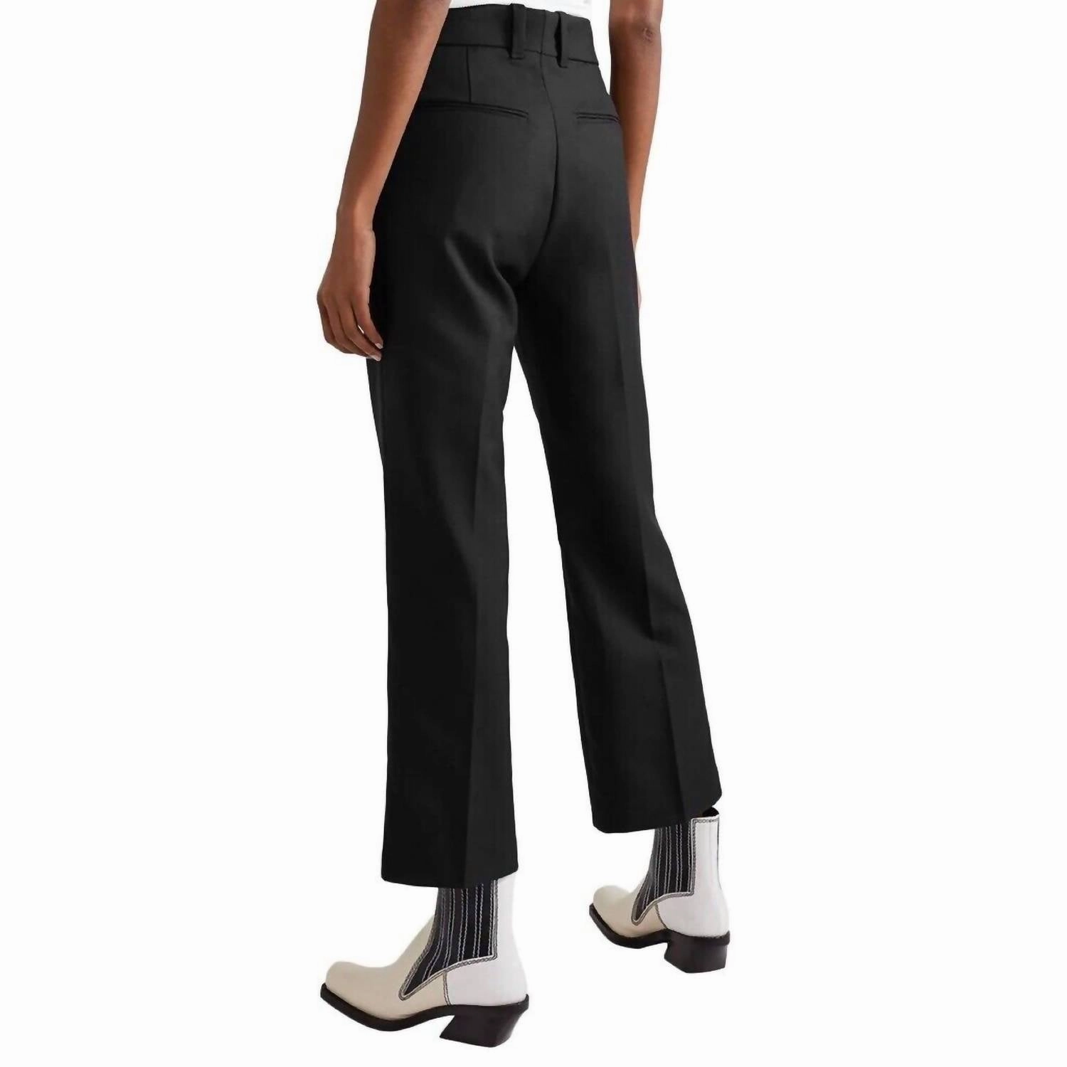 70S Twill Wide Leg Pant In Black