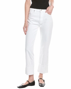 7 For All Mankind Logan White Stovepipe Jean womens leather pants outlet