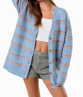 Aaliyah Cardigan In Dusty Blue Tops Womens - wrap tops cheap