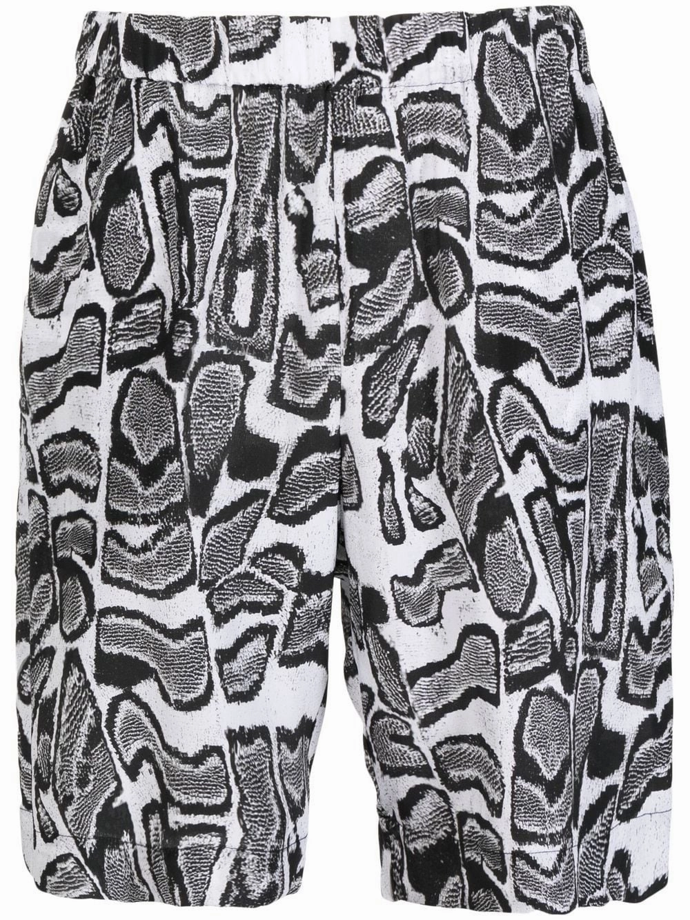 Abstract-Pattern Silk Shorts cheap mens pants online