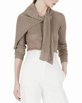 Adam Lippes Parker Silk & Cashmere-Blend Top Tops Womens - halter tops sale
