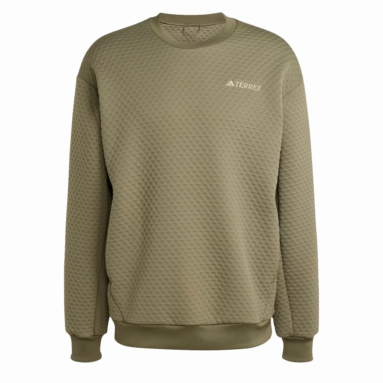 Adidas Terrex Xploric Crewneck Sweatshirt Olive Strata mens long sleeves cheap