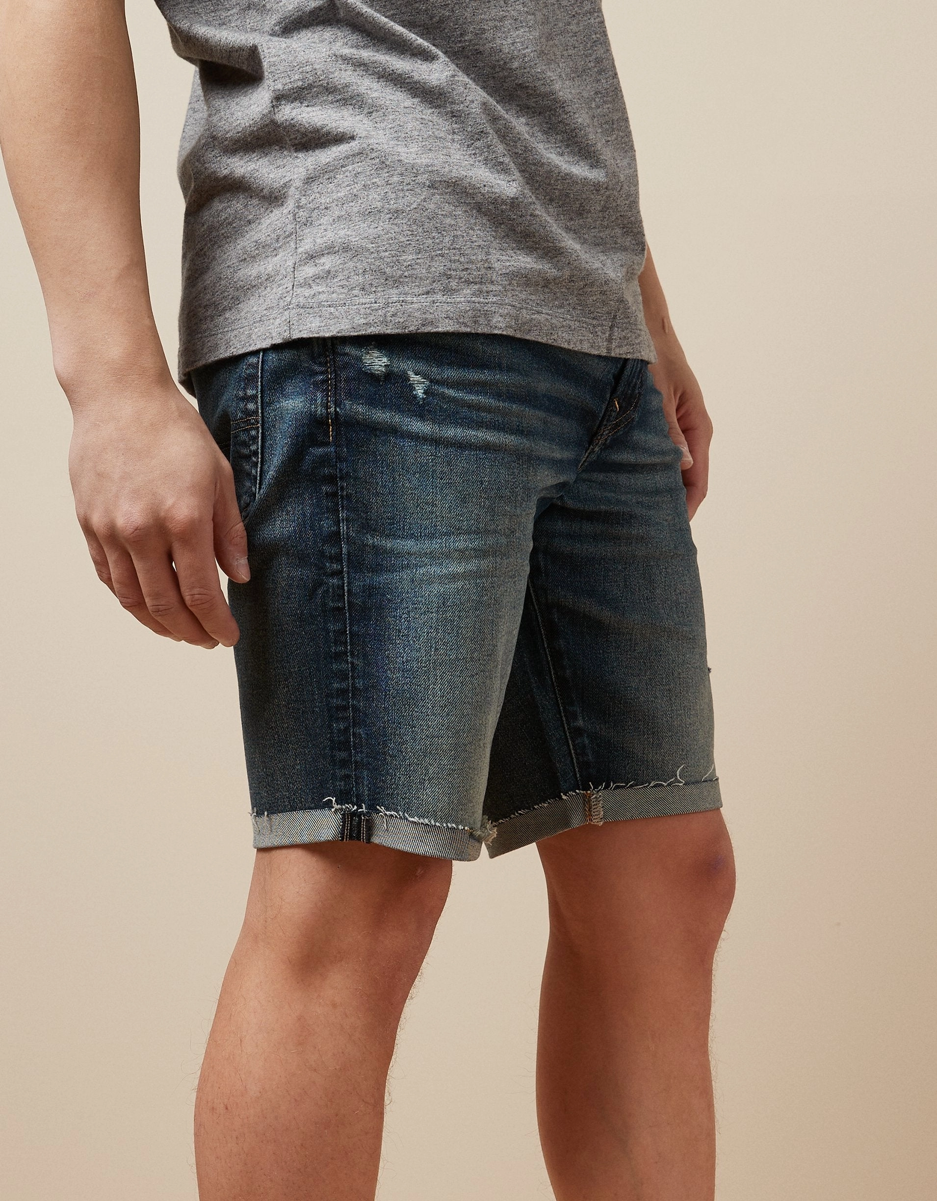 AE AirFlex  Ultrasoft 9" Patched Denim Short