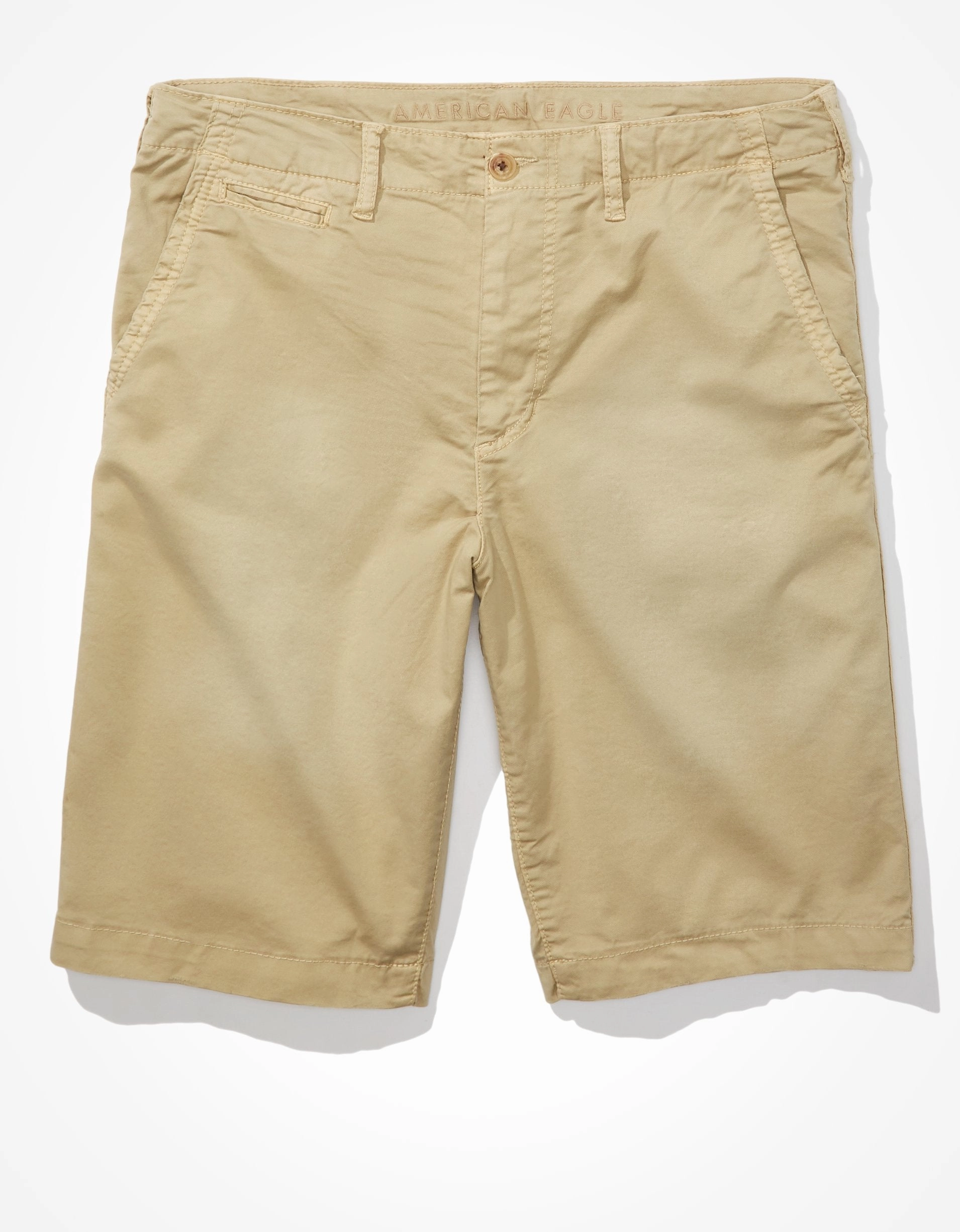 AE Flex 12" Longer Length Lived-In Khaki Short