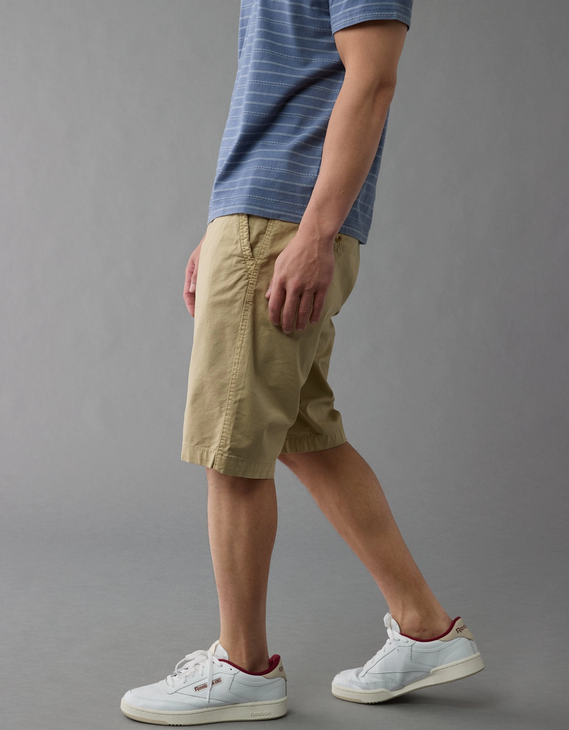 AE Flex 12" Longer Length Lived-In Khaki Short