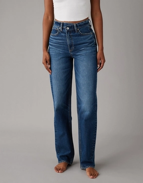 AE Strigid Super High-Waisted Baggy Straight Jean womens denim shorts discount