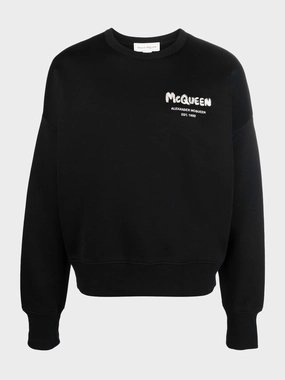 Alexander McQueen Graffiti sweatshirt Tops Mens - thermal tops
