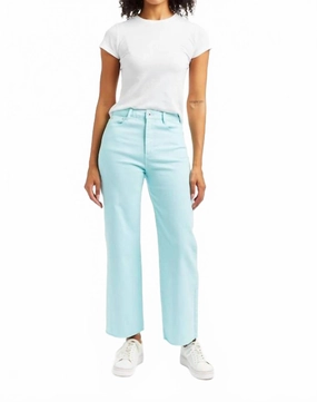 Alice High Rise Wide Straight Ankle Crop Jean In Clearwater womens dress pants clearance