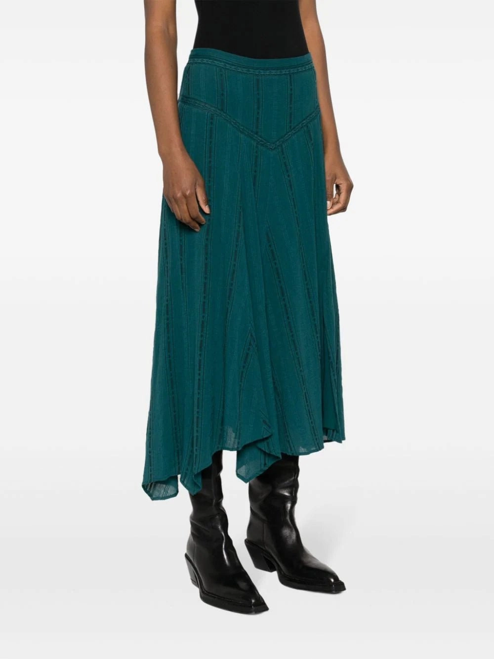 Aline Asymmetric Cotton Maxi Skirt