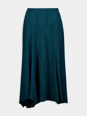 Aline Asymmetric Cotton Maxi Skirt womens slacks clearance