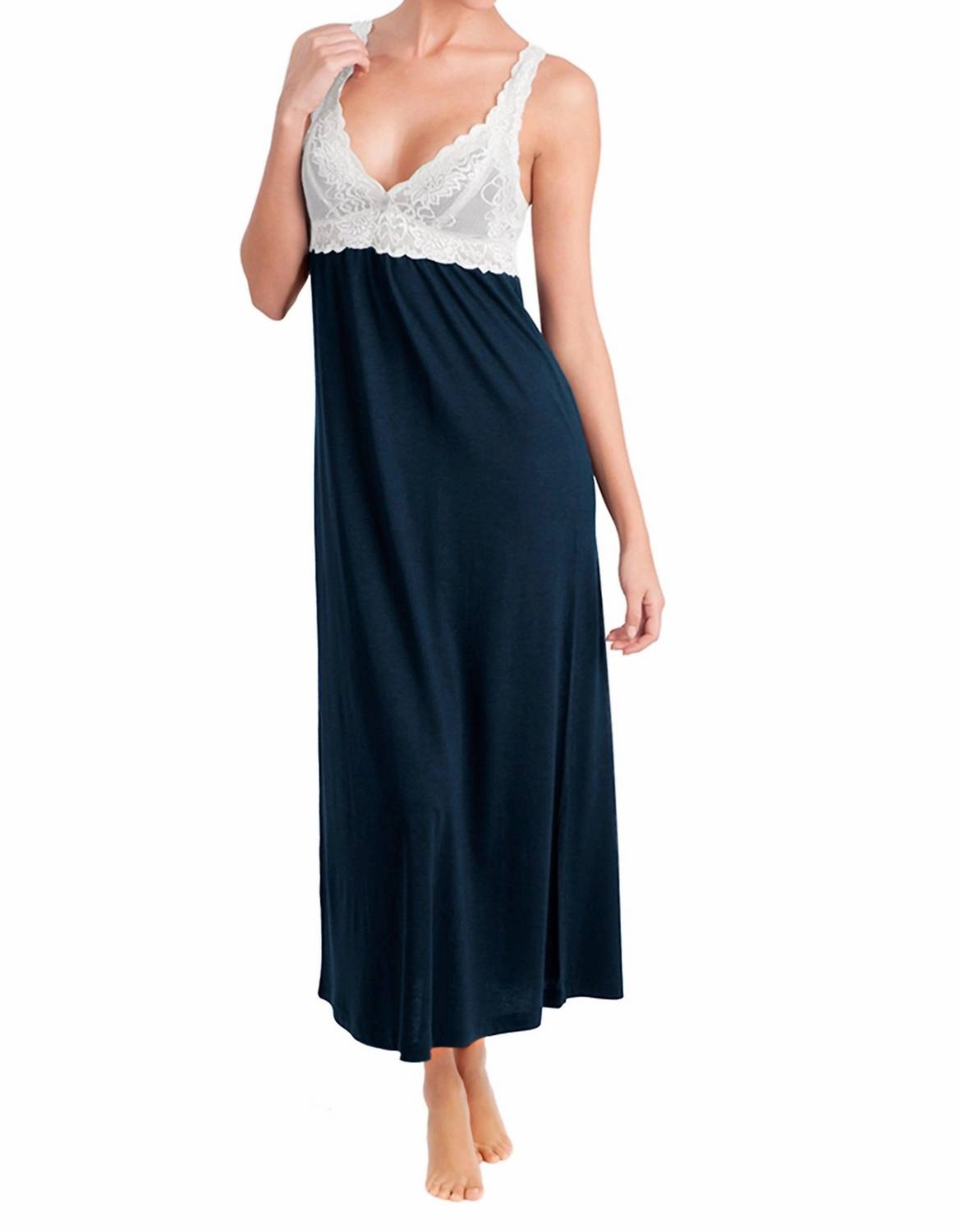 Alissa Tank Long Gown In Teal