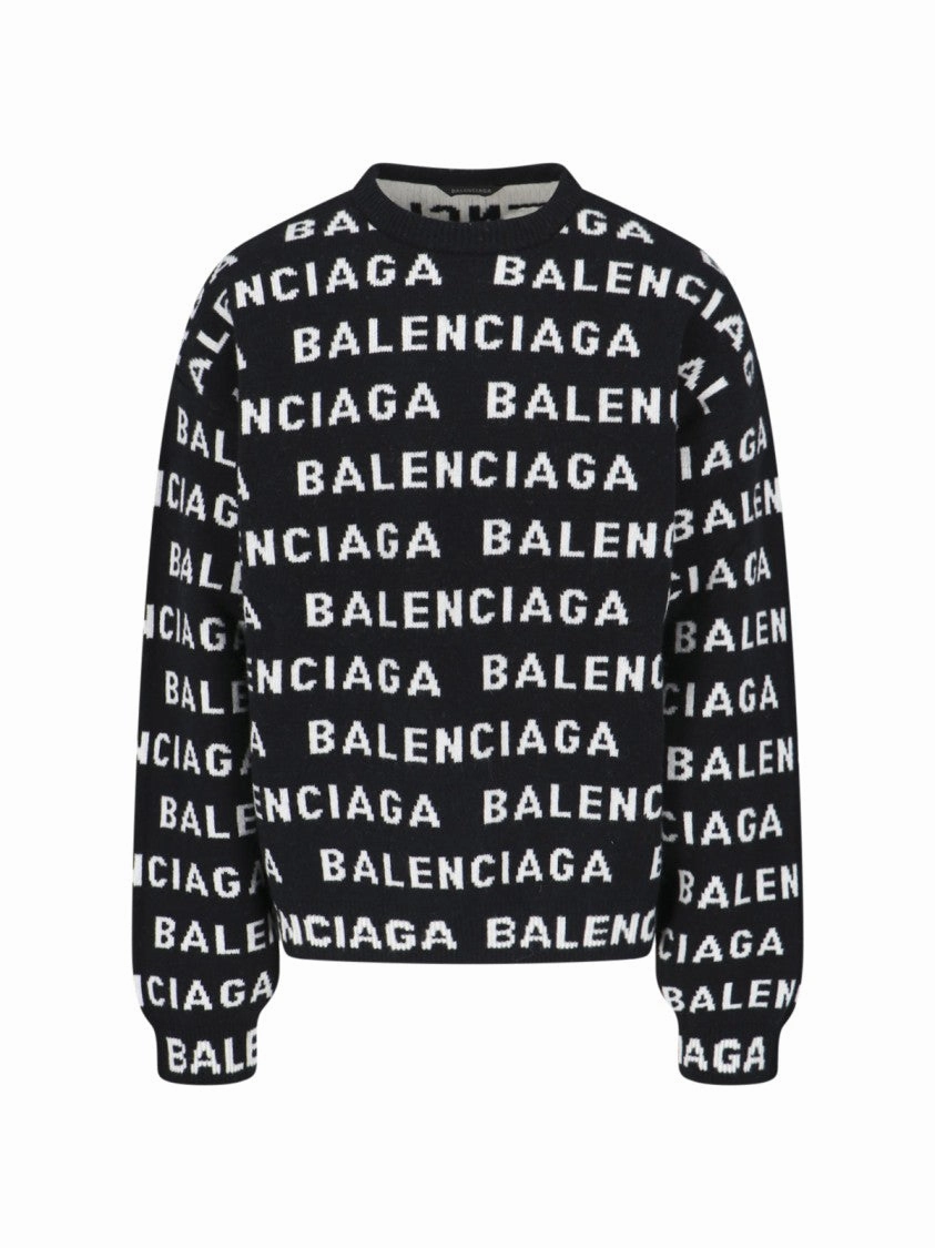 All-Over Logo Sweater ?C Black