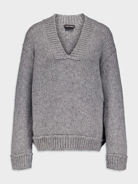 Alpaca Wool V-Neck Jumper Knitwear Womens - women's knitwear cheap