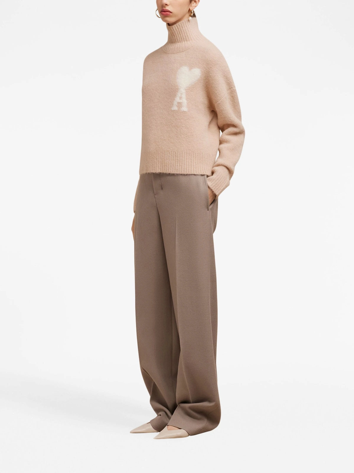 Ami de Coeur High Neck Alpaca Jumper