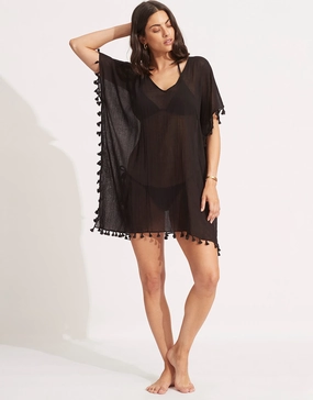 Amnesia Kaftan - Black Swim Womens - swimwear sale