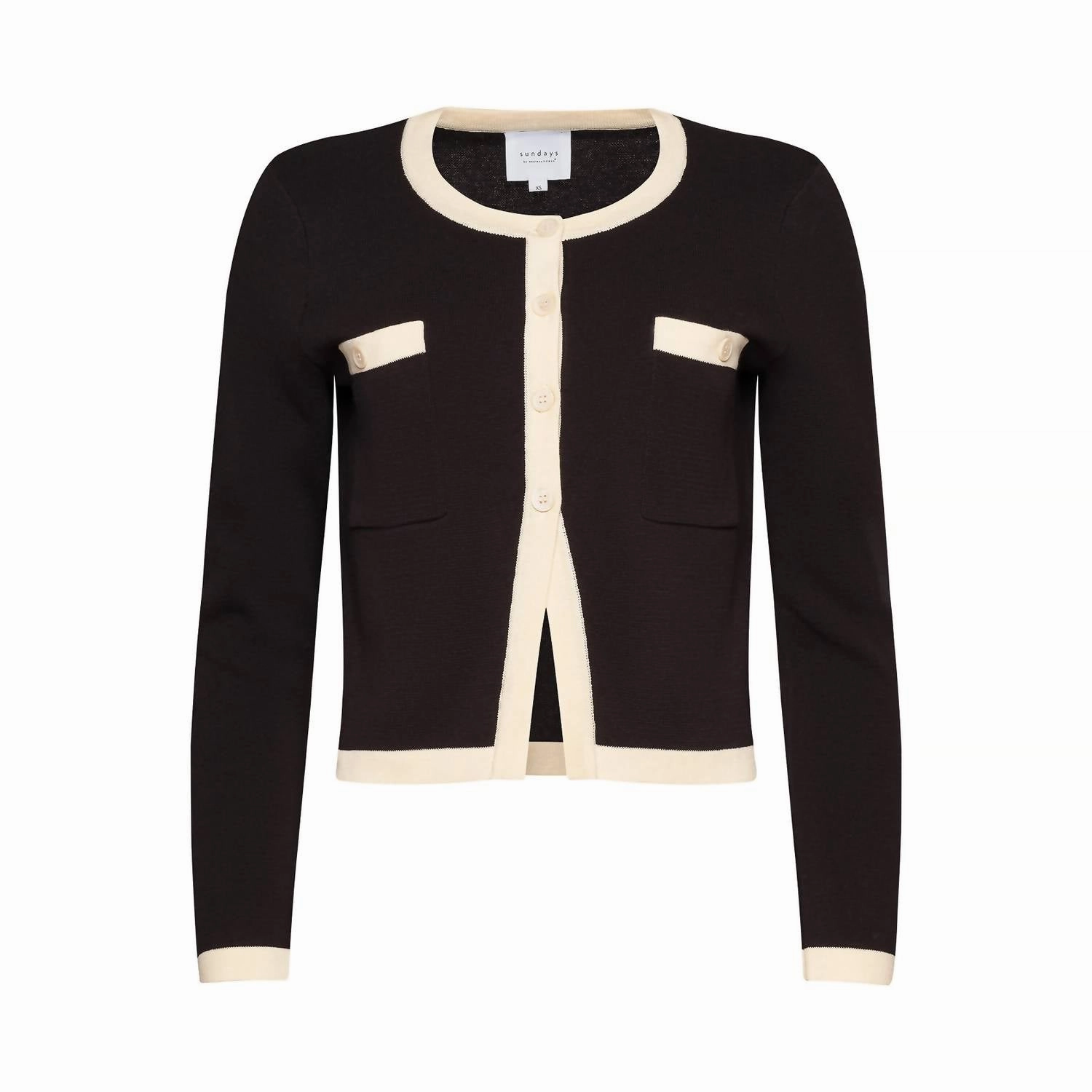 Amora Buttons Down Cardigan In Black