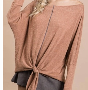 Amy In Rust Tops Womens - ruffle blouses