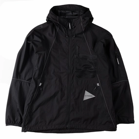 And Wander Breath Rip Hoodie Black mens long sleeves cheap