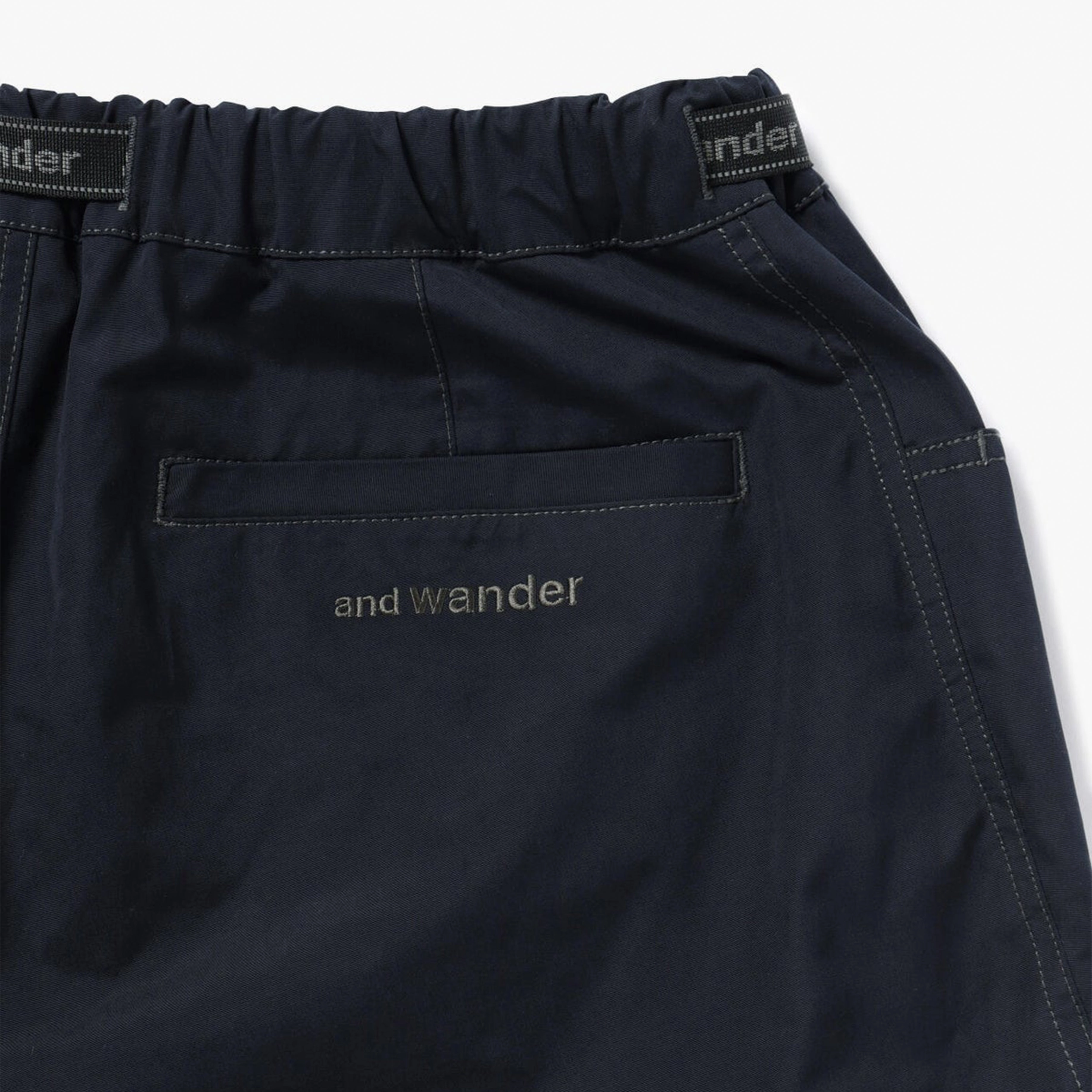 And Wander High Count Cloth Short Pants Navy