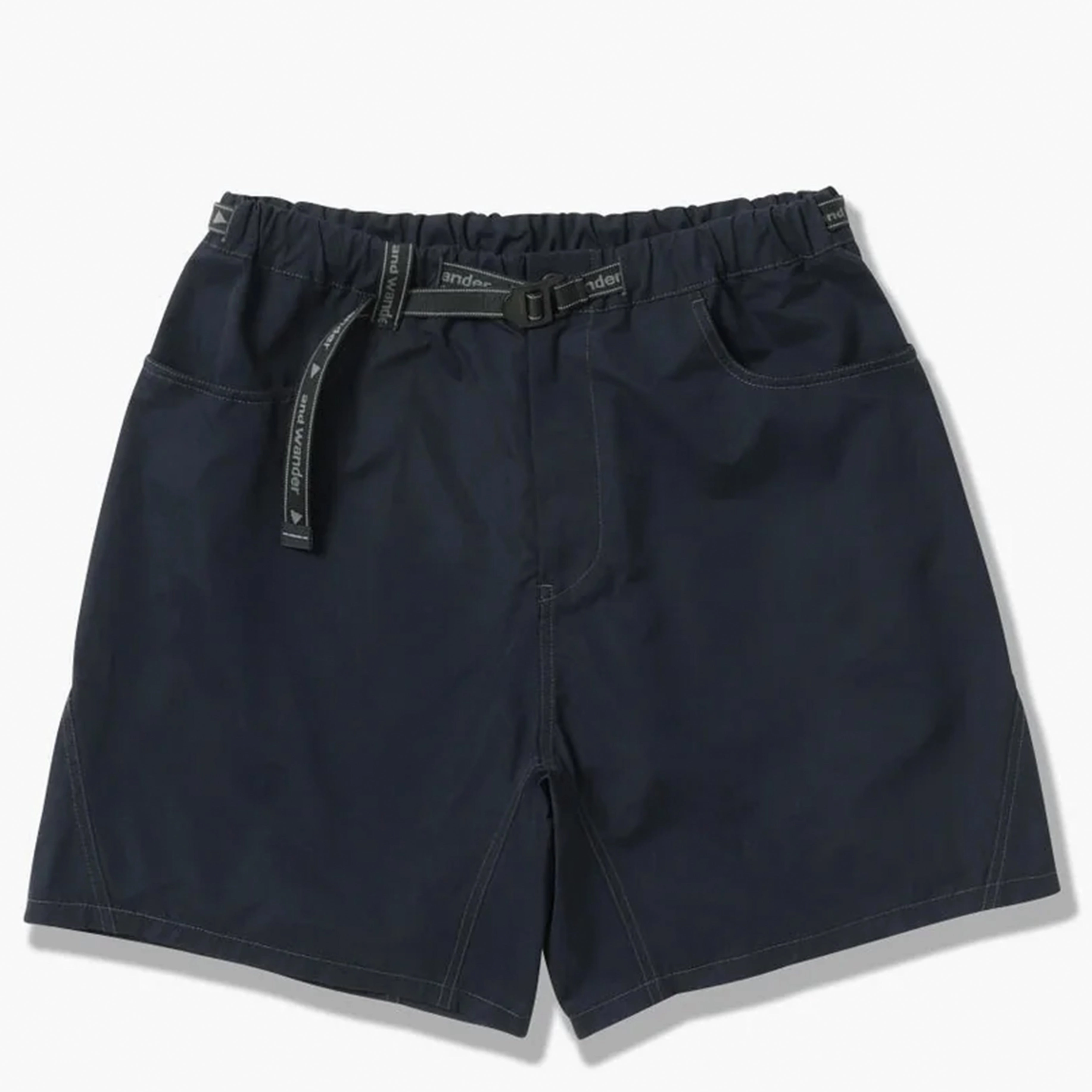 And Wander High Count Cloth Short Pants Navy mens shorts outlet store