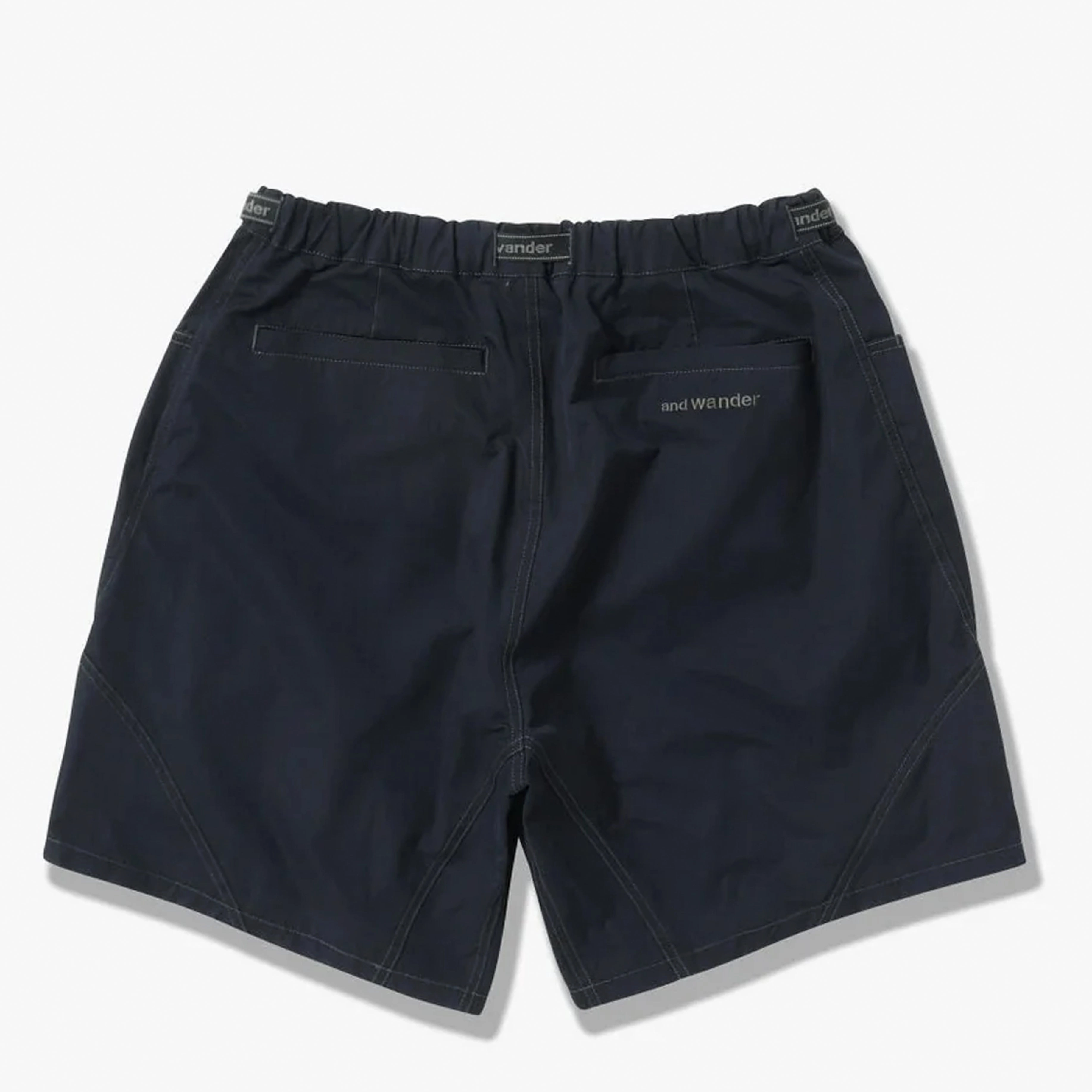 And Wander High Count Cloth Short Pants Navy