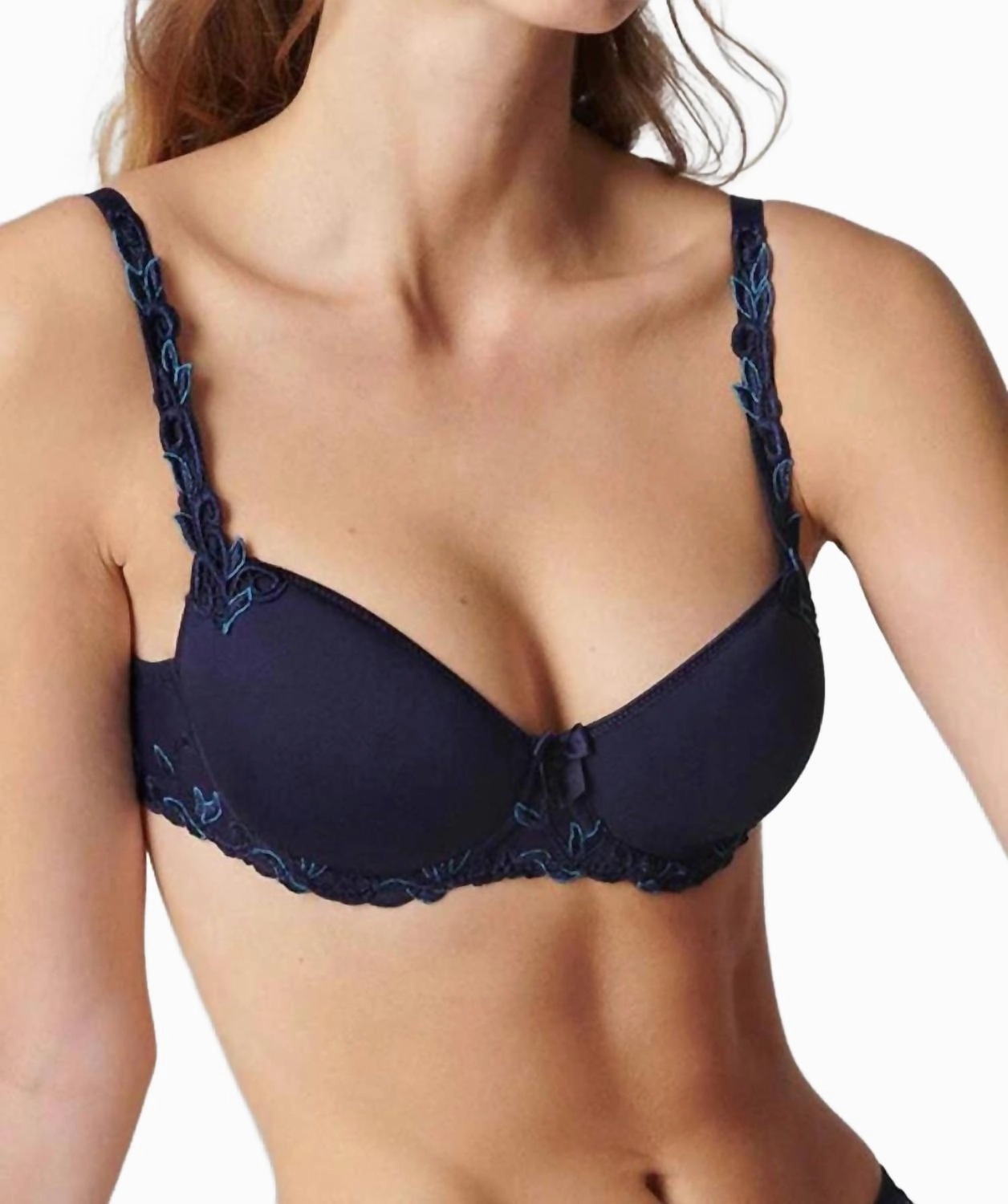 Andora 3D Plunge Bra In Denim Blue
