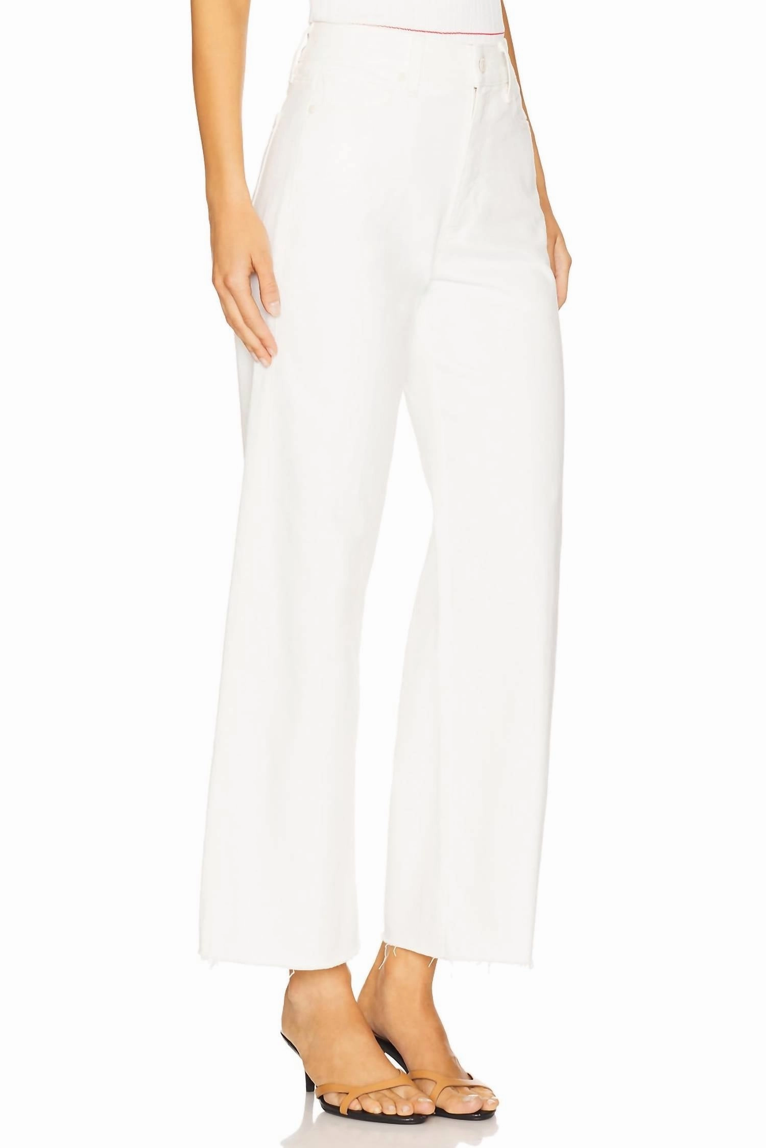 Anessa 29" Petite With Raw Hem Jean In Tonal Ecru