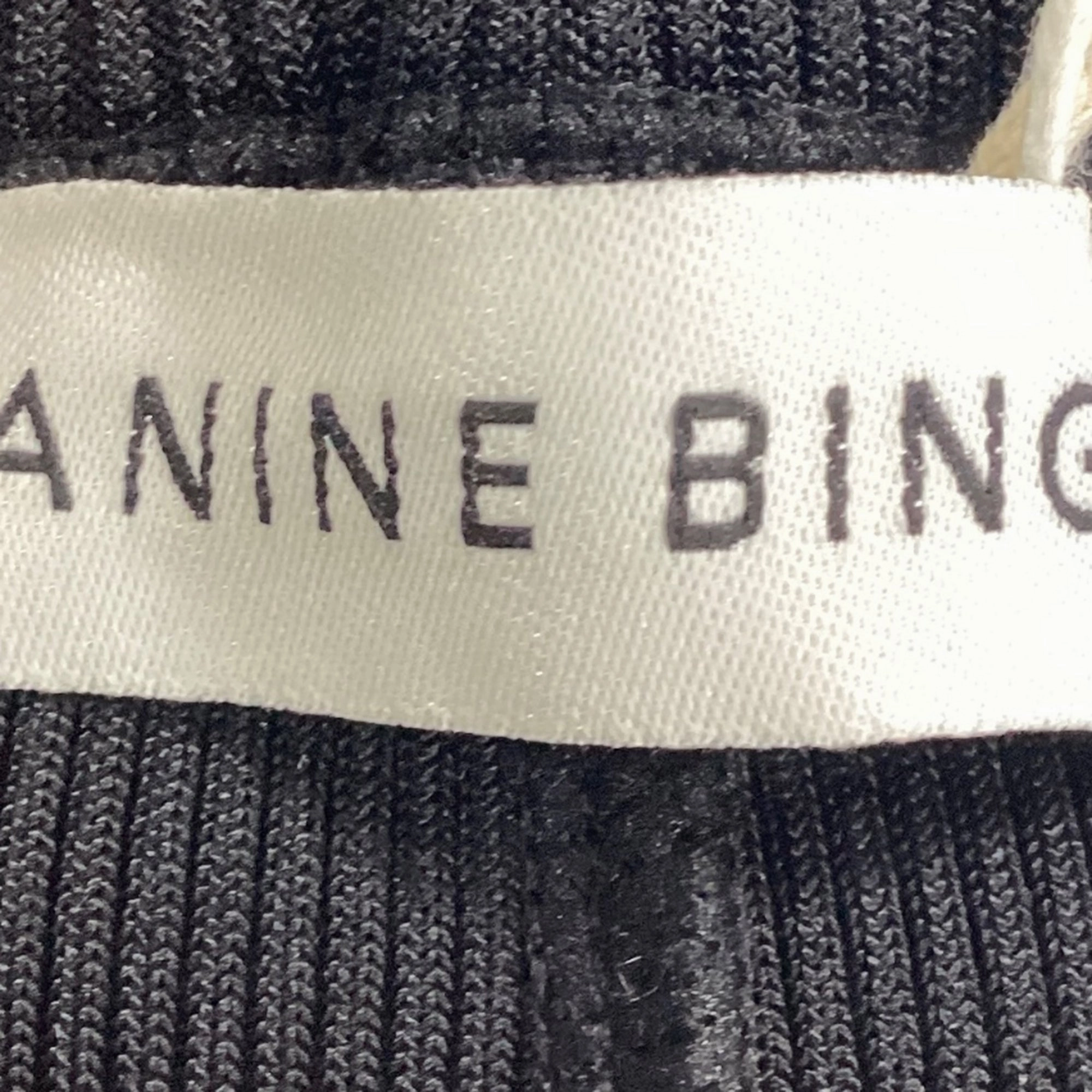 Anine Bing Fitted Knee Length Skirt in Black Nylon