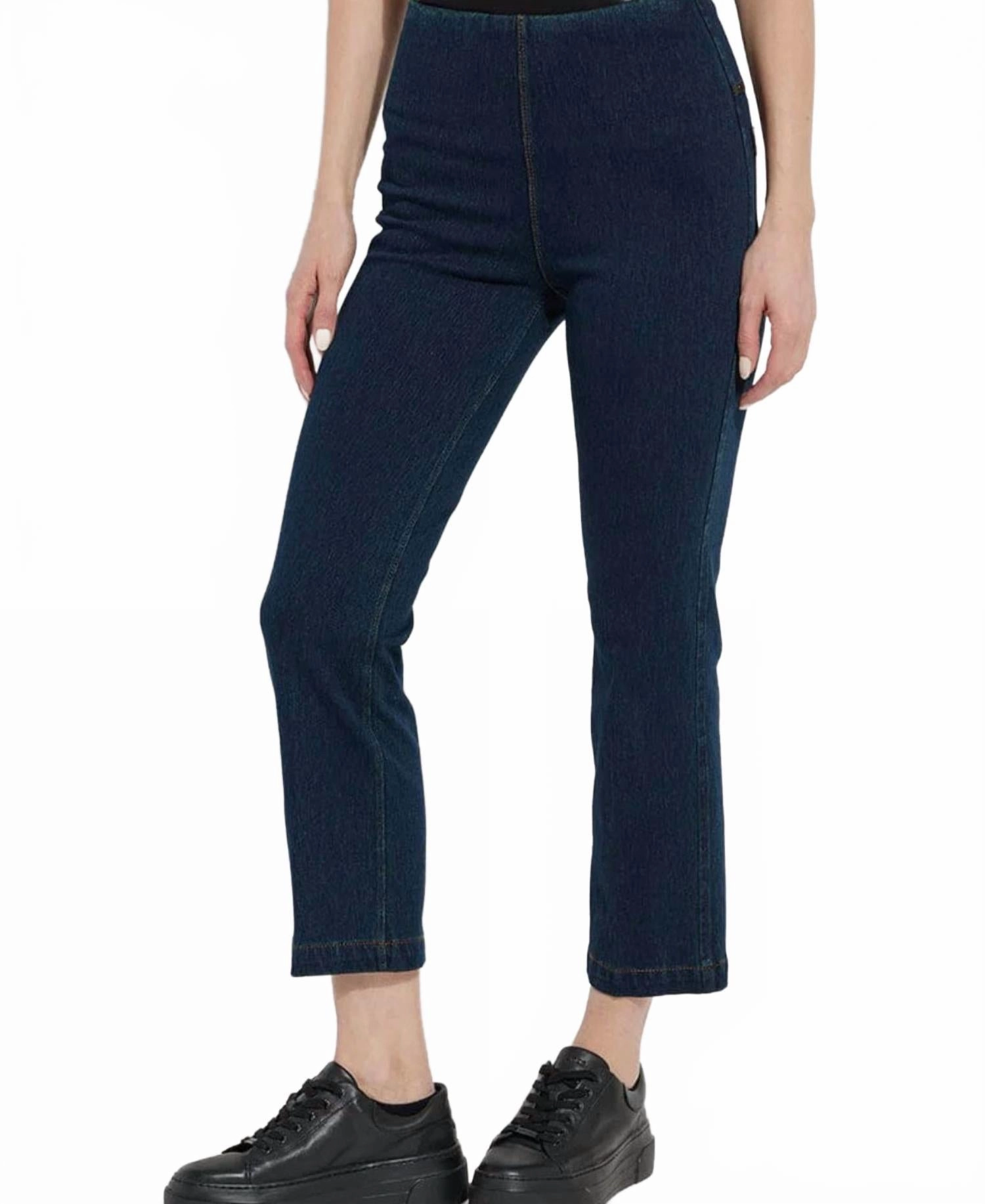 Ankle Denim Baby Bootcut Jeans In Indigo womens denim shorts discount