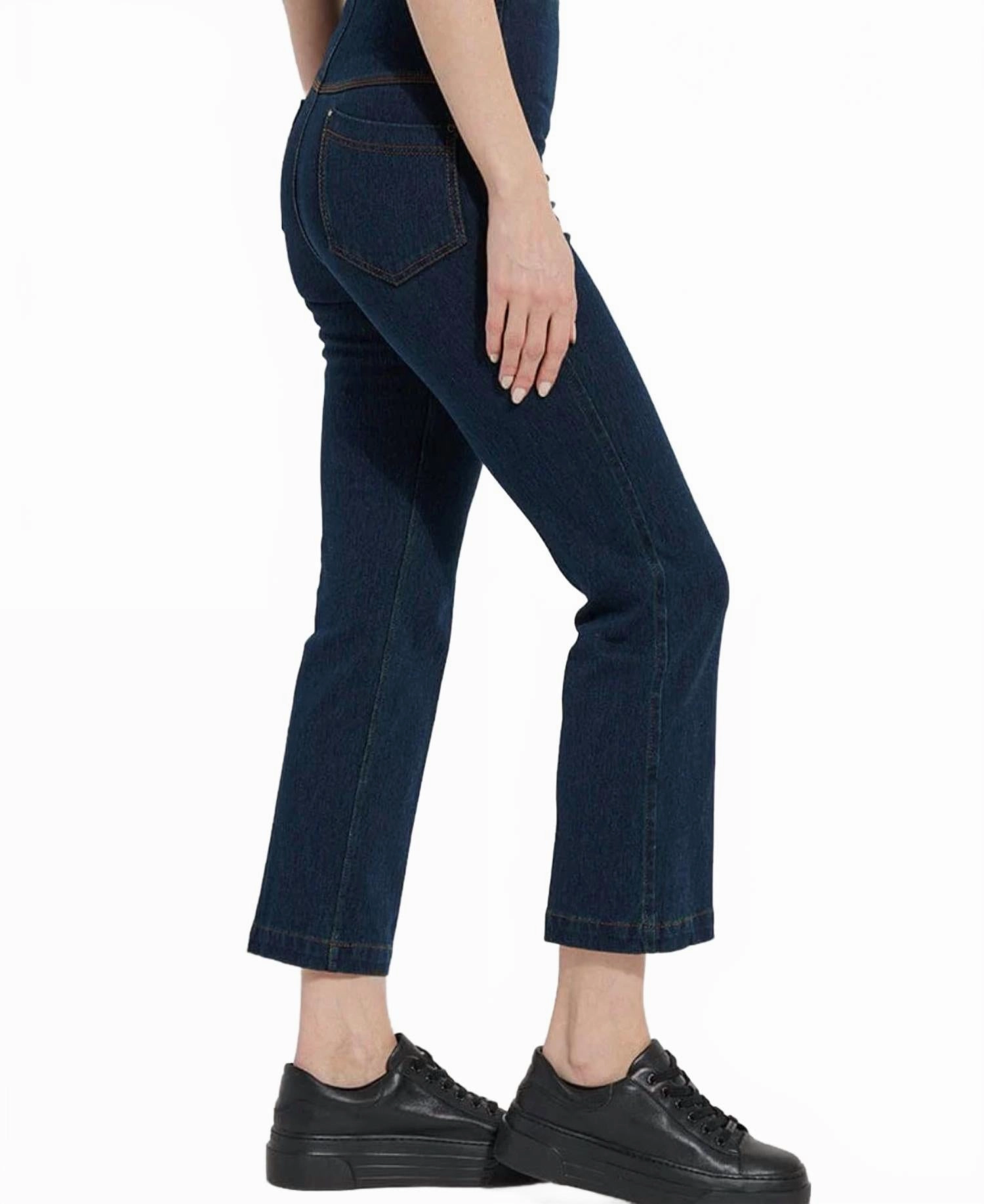 Ankle Denim Baby Bootcut Jeans In Indigo