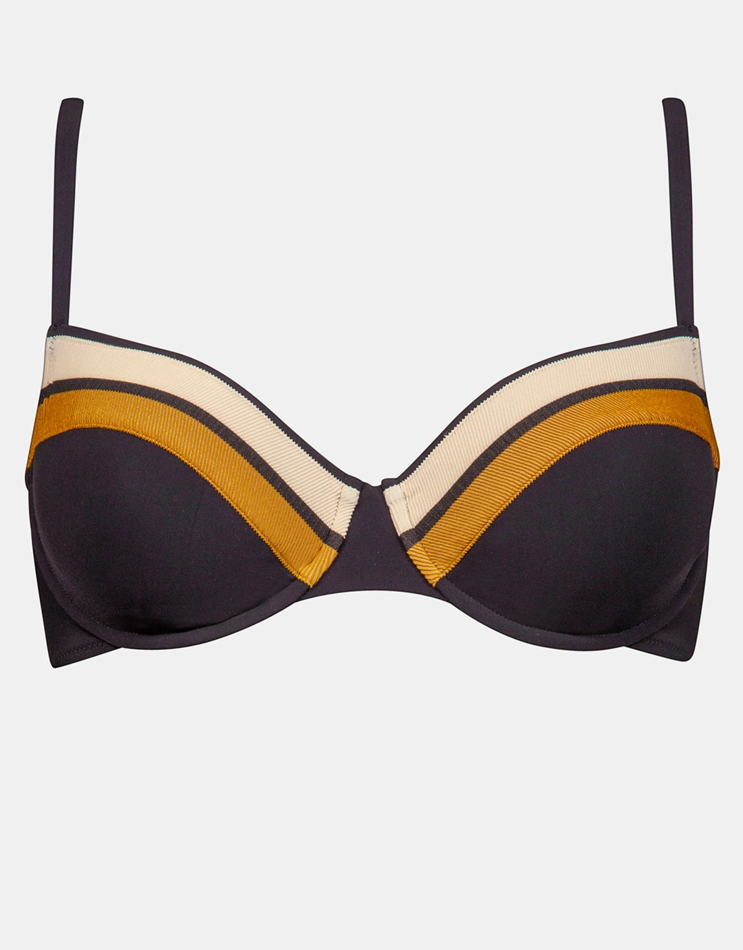 Antagonist Underwired  Bikini Top - Black Sand Caramel