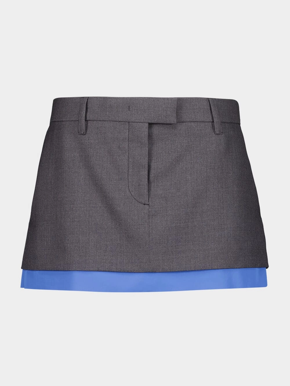 Anthracite Gray Gabardine Miniskirt womens slacks clearance