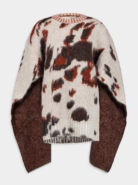 Appaloosa Pony Jacquard Knit Cape Jumper Knitwear Womens - women's knitwear cheap