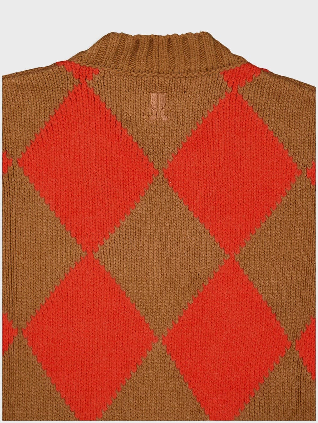 Argyle Alpaca Blend Cardigan
