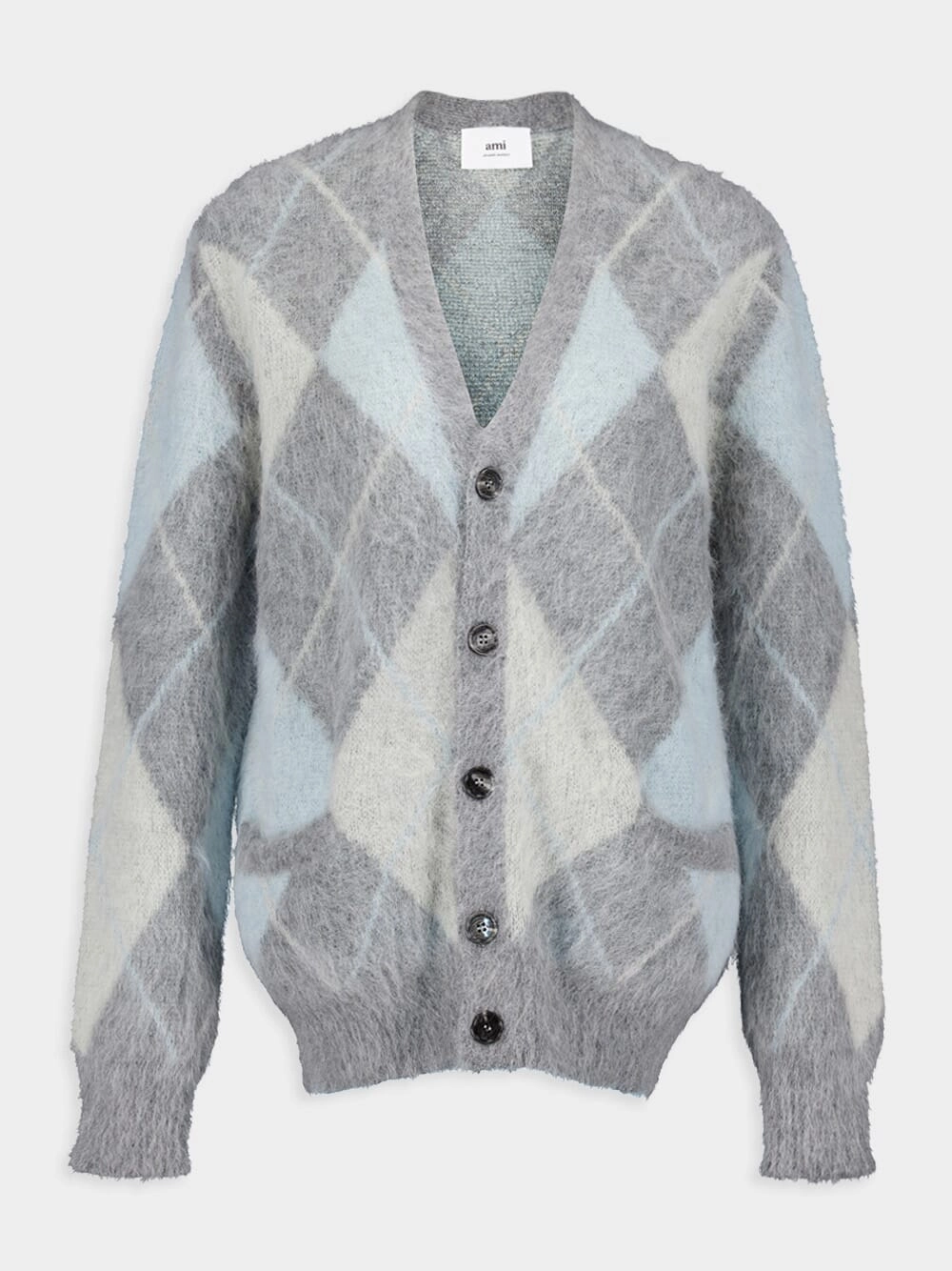 Argyle Brushed Cardigan Knitwear Womens - women's knitwear cheap