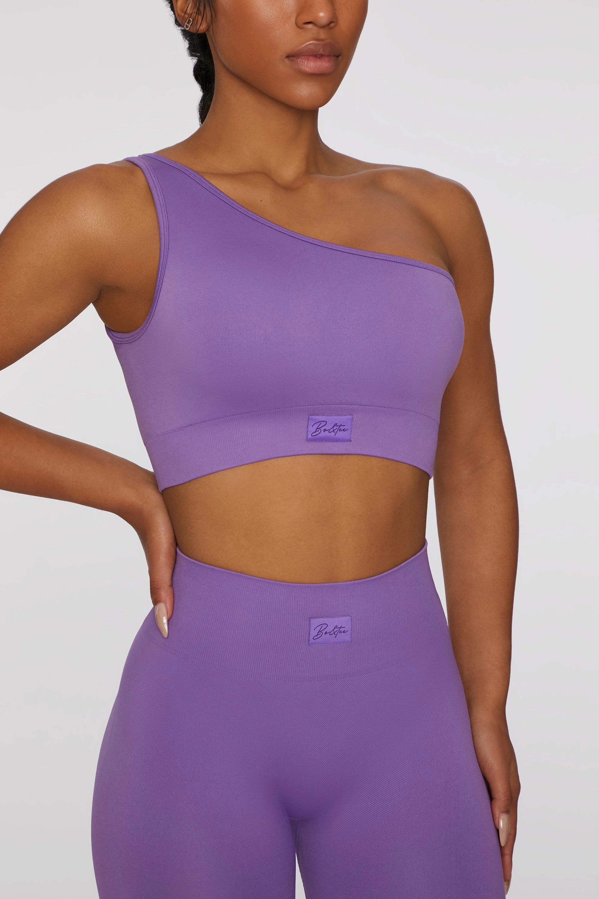 Asymmetric Crop Top in Purple