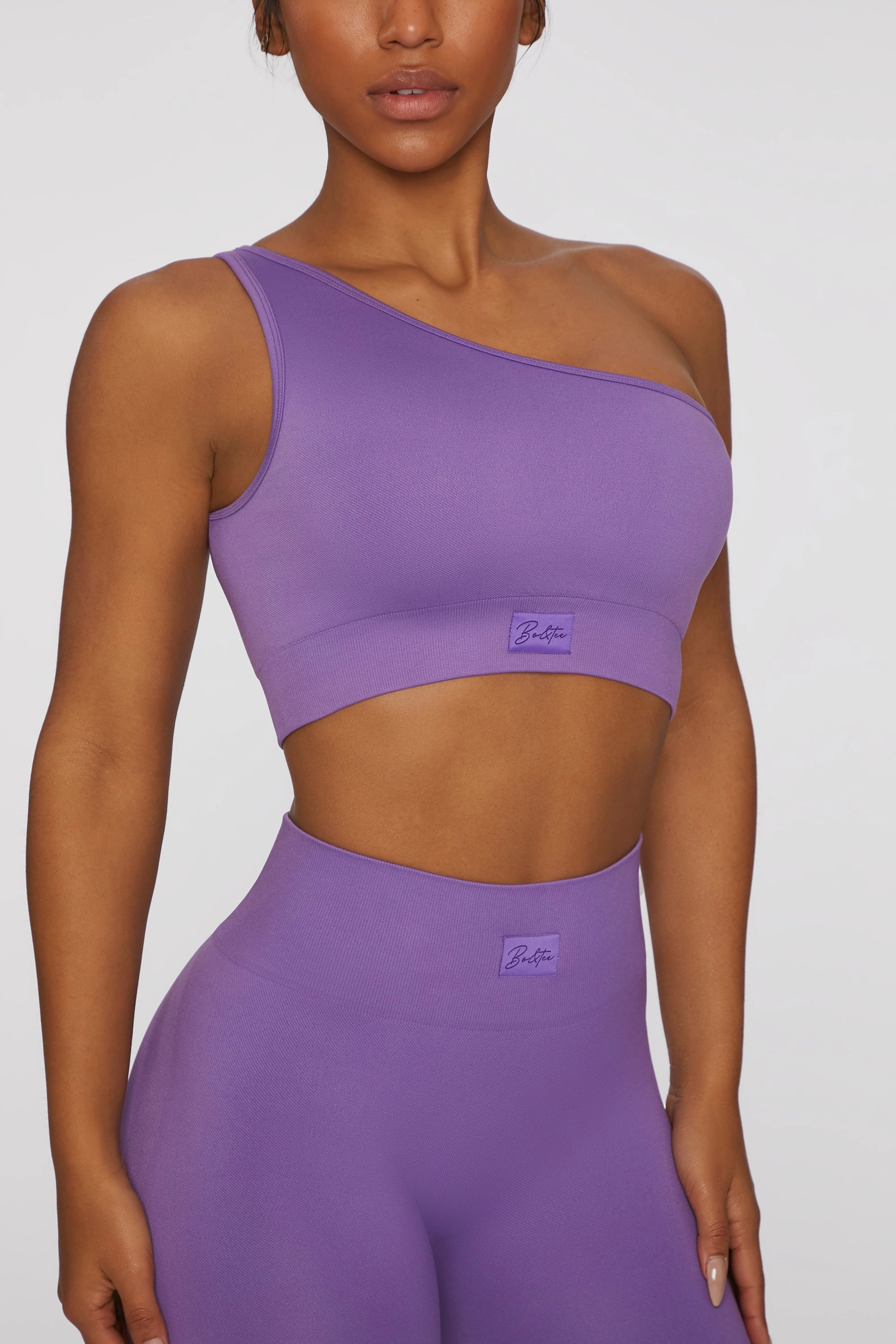 Asymmetric Crop Top in Purple