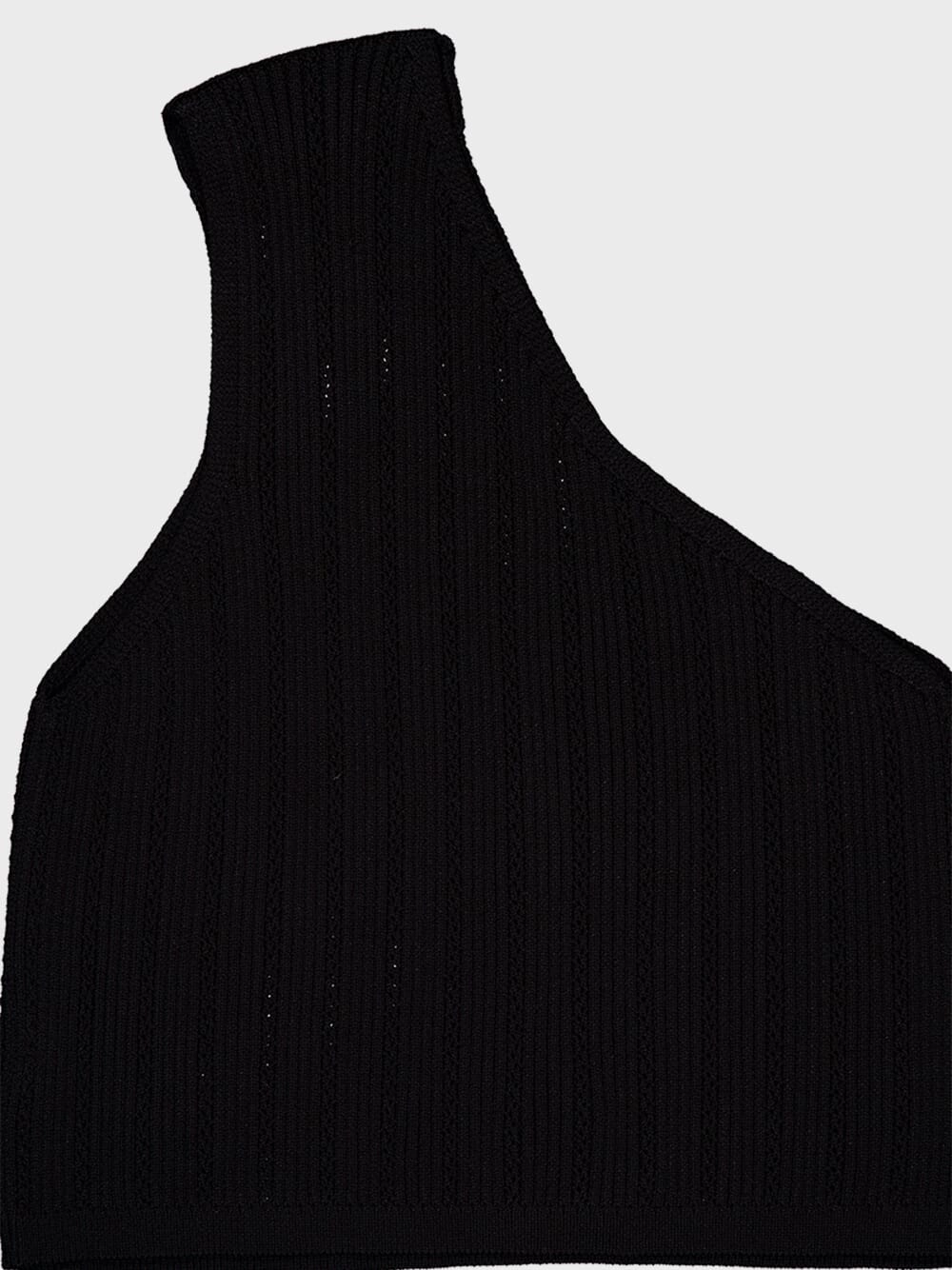 Asymmetric One-Shoulder Knit Top