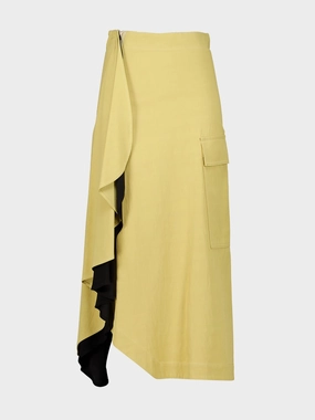Asymmetrical Draped Skirt womens slacks clearance