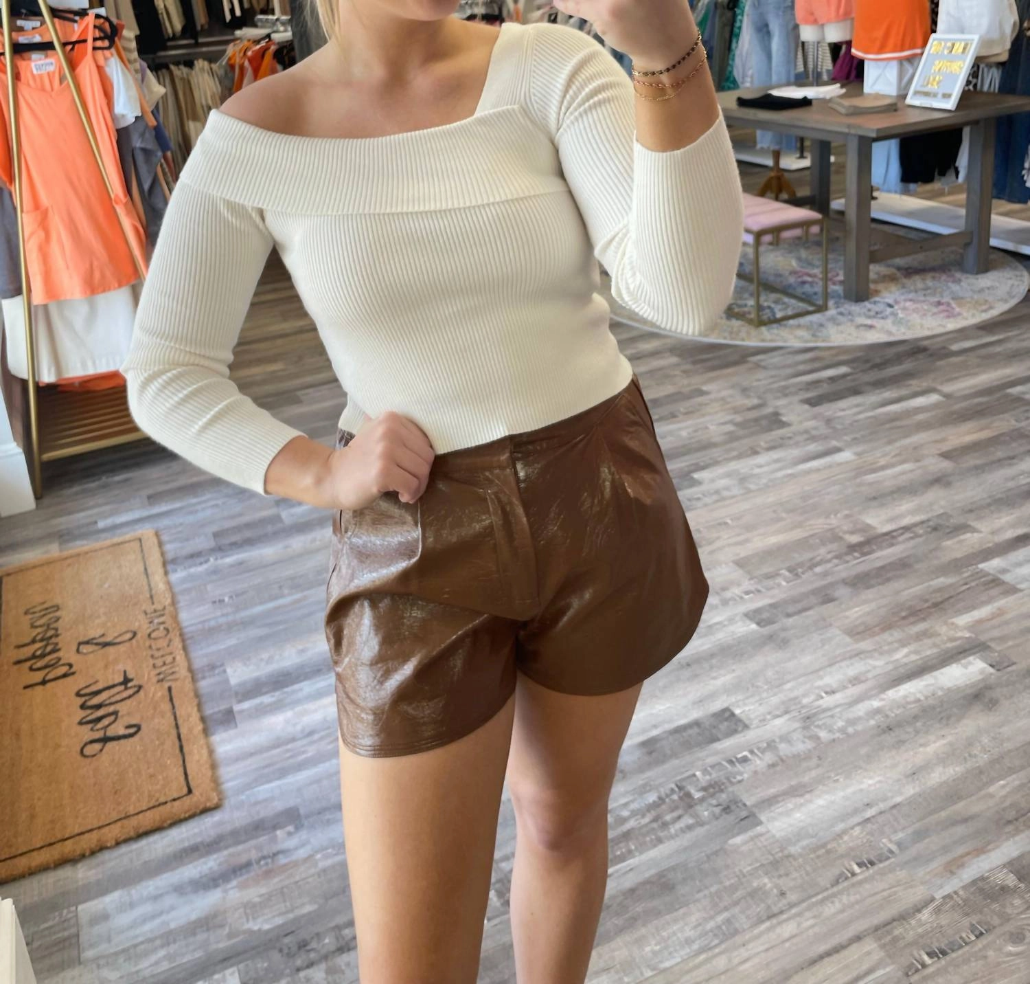 Asymmetrical Ribbed Sweater In Ivory