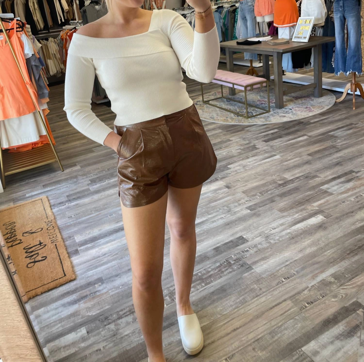 Asymmetrical Ribbed Sweater In Ivory