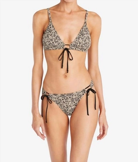 Aubrey Side Tie Bikini Bottom In Black Swim Womens - scoop neck swimsuits