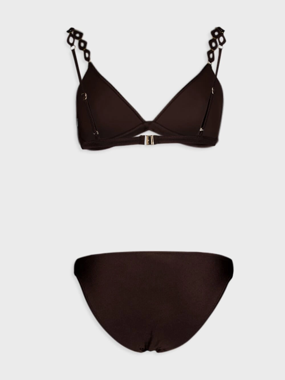 August Diamond Trim Chic Brown Bikini Set