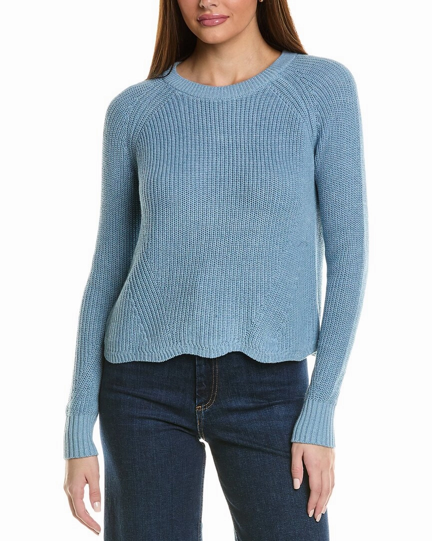 Autumn Cashmere Scalloped Sweater Tops Womens - wrap tops cheap