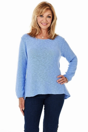 Avalin Sweater - Periwinkle womens blouses promo