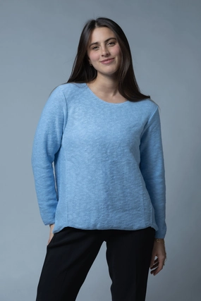 Avalin Sweater - Sky Blue womens blouses promo